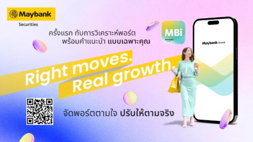 เมย์แบงก์ ประเทศไทย เดินหน้ากลยุทธ์ Digital Wealth Platformเปิดตัวแอปพลิเคชัน Maybank Invest เวอร์ชันใหม่ หนุนการลงทุนแบบ Multi-Asset มุ่งบริหารพอร์ตเพื่อความมั่งคั่งระยะยาว